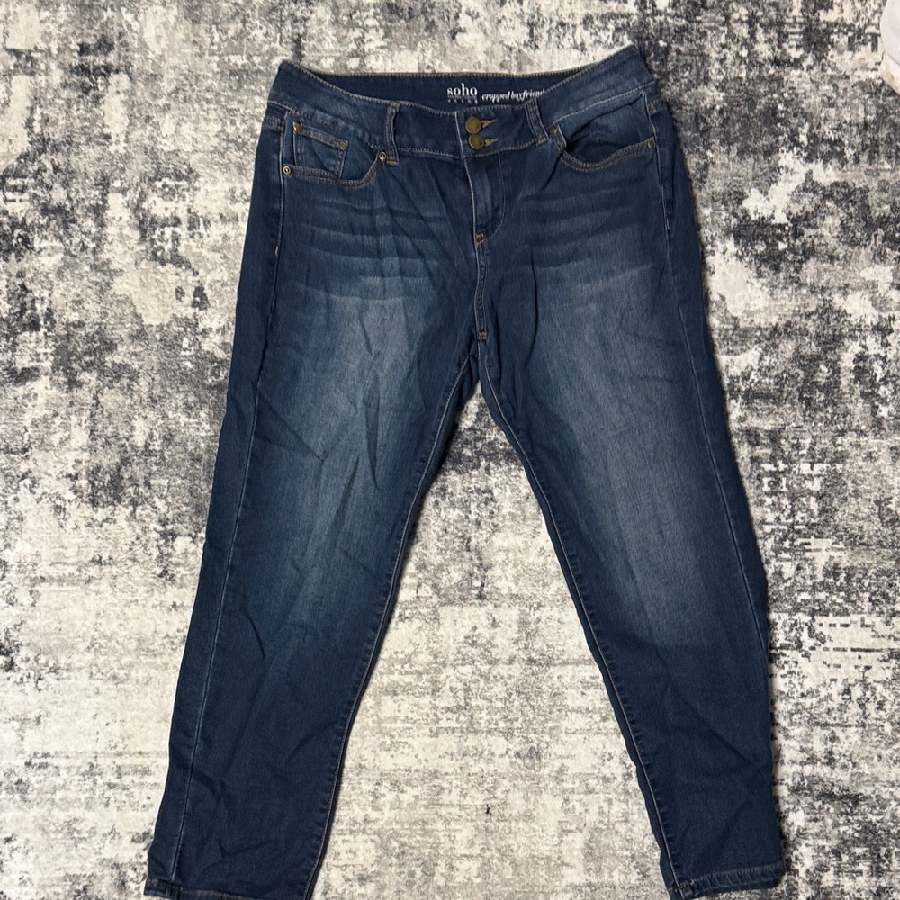 Soho Women's Dark Blue Ankle Jeans